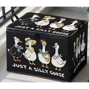 Just A Silly Goose Storage Bag Zippered Clothes Closet Organizer Box Large